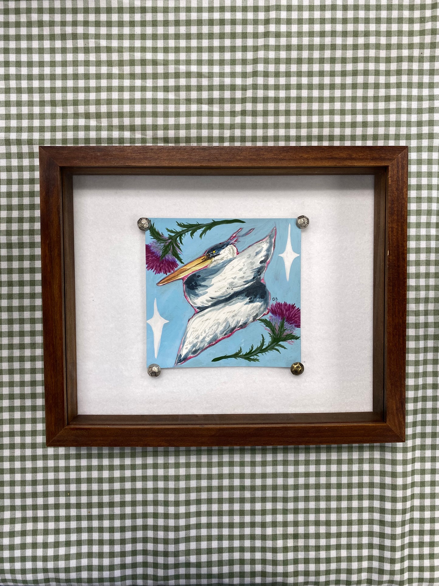 Blue and Thistle (Framed Original)