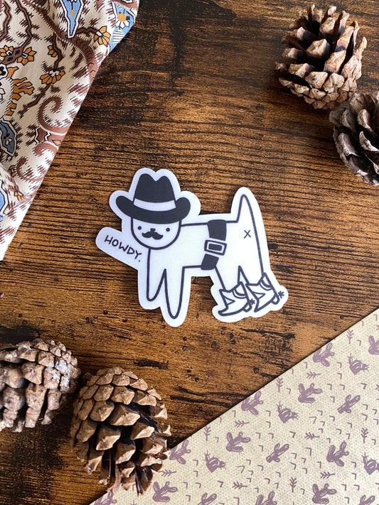 Howdy Cat sticker